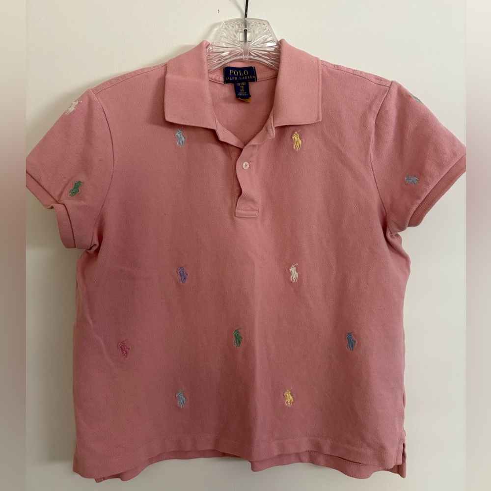 POLO Ralph Lauren pink girls polo shirt